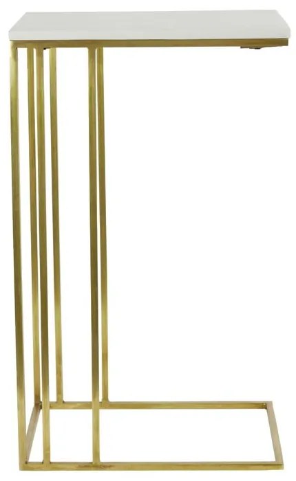 Măsuță auxiliară cu blat cu aspect de marmură 31x41 cm Roshan – Light & Living