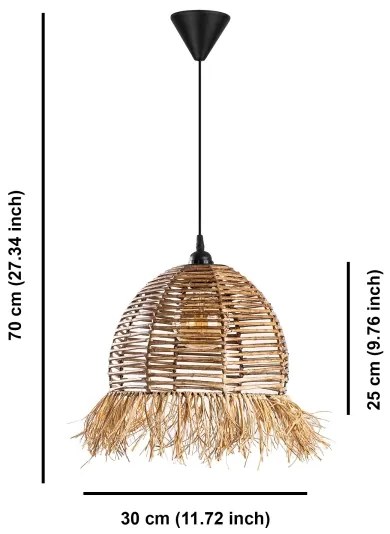 Lustră pe cablu RUYO 1xE27/40W/230V, maro