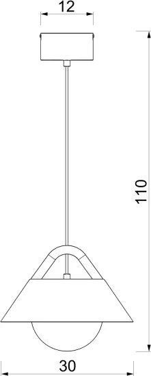 Pendul pe cablu FUNDA 1xE27/15W/230V, maro