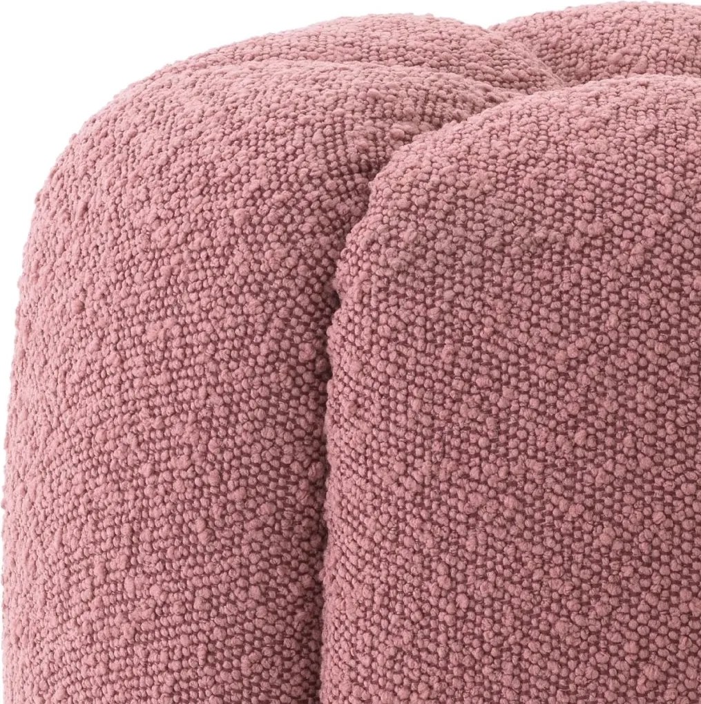 Taburete elegant design LUX Orchanic, Bouclé rose