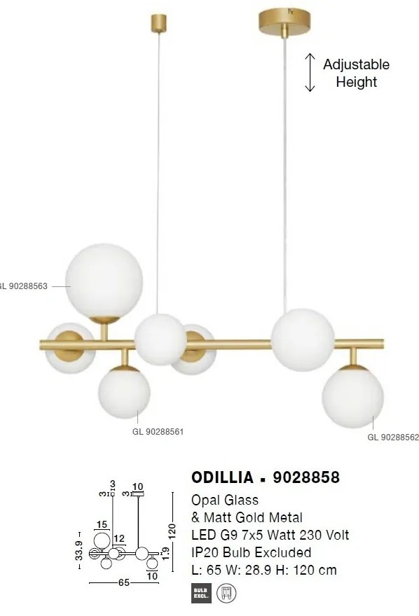 Lustra suspendata design modern decorativ ODILLIA 7L