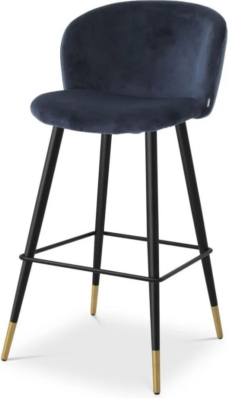 Scaun de bar design elegant LUX Volante, albastru 115734 HZ