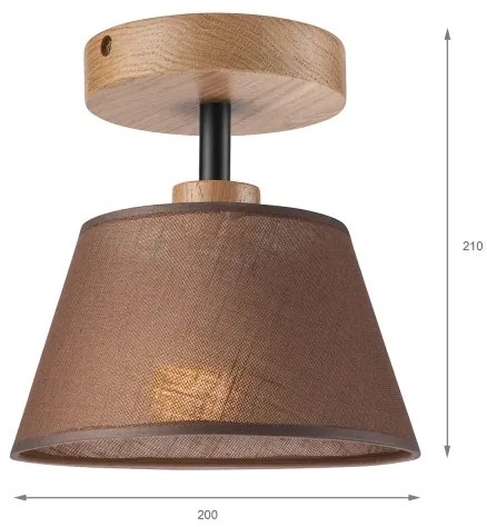 Lustră aplicată Brilagi ANTHONY 1xE14/60W/230V stejar/maro