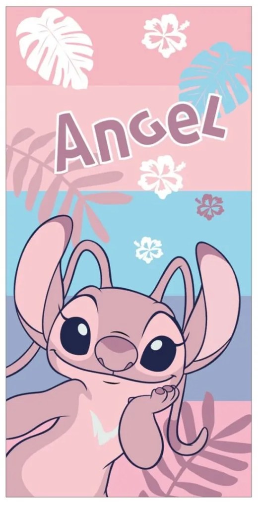 Disney Lilo și Stitch Pink prosop de baie, prosop de plajă 70x140cm (Uscare rapidă)