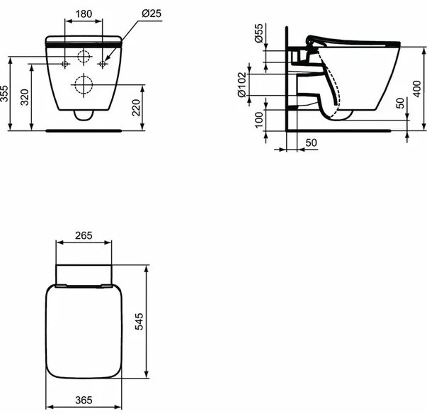 Vas wc suspendat Ideal Standard Strada II AquaBlade