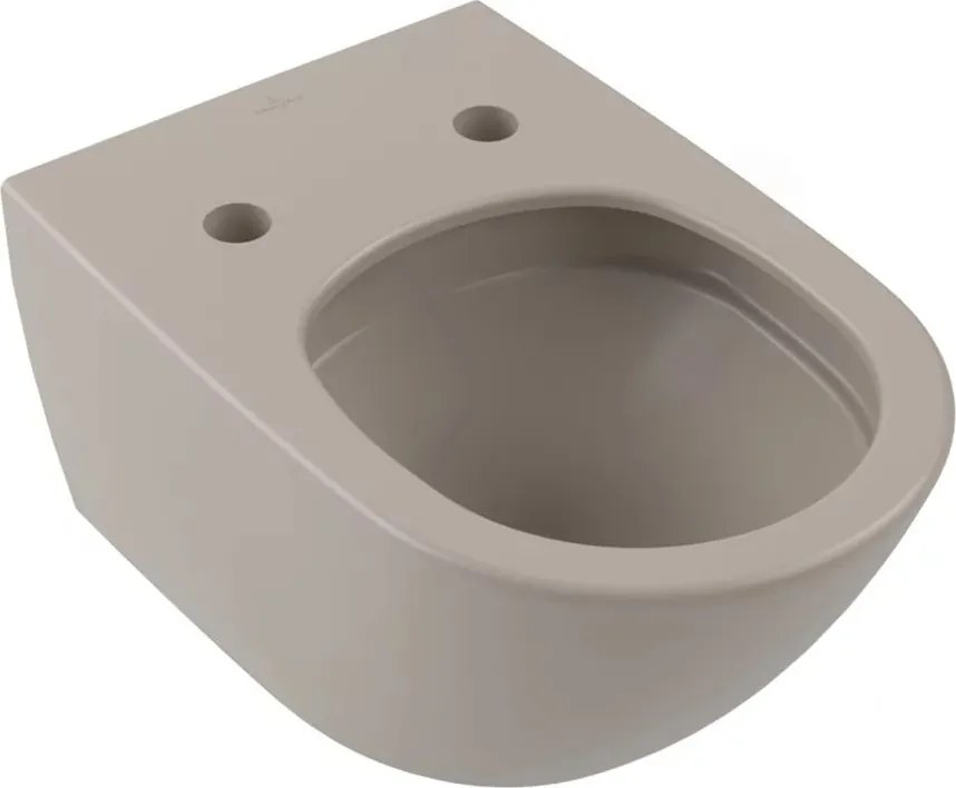 Vas WC suspendat Villeroy&Boch Antao TwistFlush Rimless cu finisaj bej-mat Almond CeramicPlus