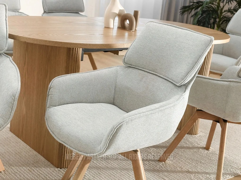 Scaun Doris (gri + stejar). Promo -8%. 1111033