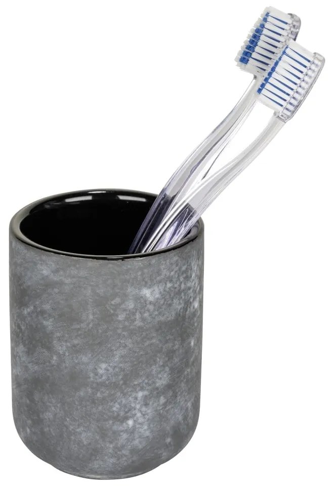 Suport pentru periuța de dinți gri din ceramică Sacile – Wenko