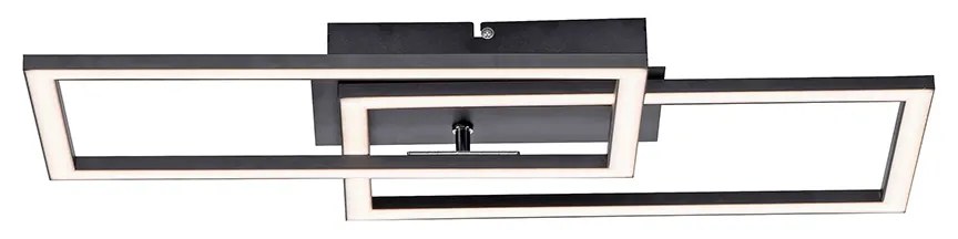 Plafoniera neagră inclusiv LED reglabil în 3 trepte 54 cm - Georgi