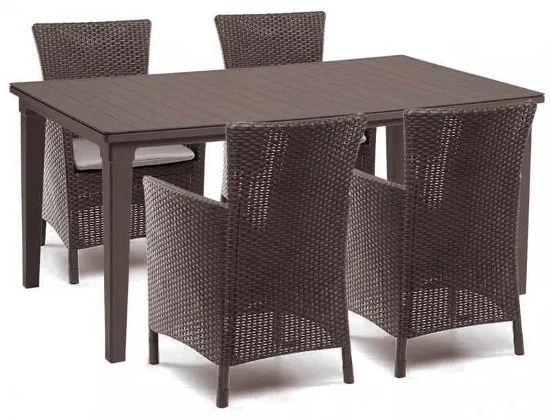 Set mobilier de grădină Futurowa 4+1 maro