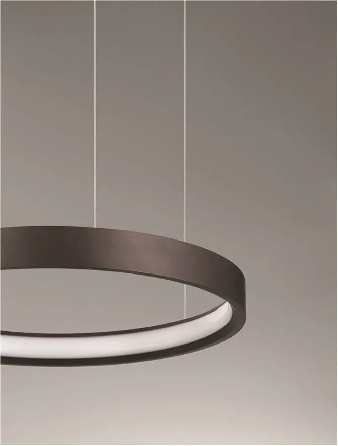 Lustra LED circulara PERRINE 40cm, maro