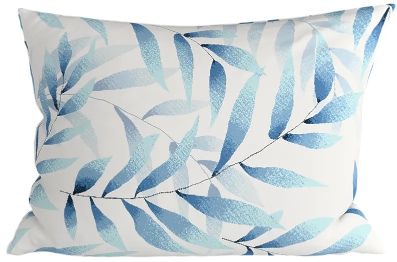 Set 2 huse decorative pentru perna din microfibra KOVENDI 50x70 cm, albastru-alb