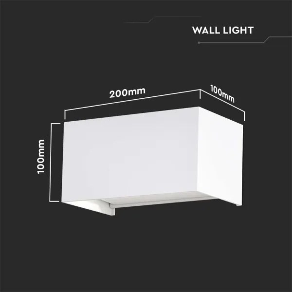 Aplica de perete LED pentru exterior, 24W, 230V, 3000K, IP65, albă