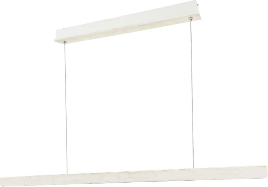 Lustra LED suspendata design scandinav Ilgas lemn alb