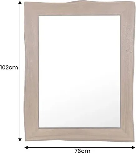 Oglinda decorativa cu margini din lemn MAMMUT 100cm