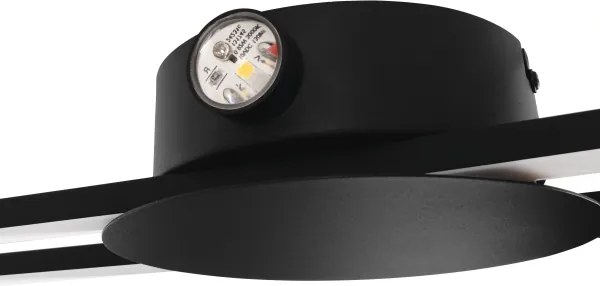 Eglo 902123 - Aplică LED de perete VENTICELLO, LED 20W/230V + LED 0,91W, neagră