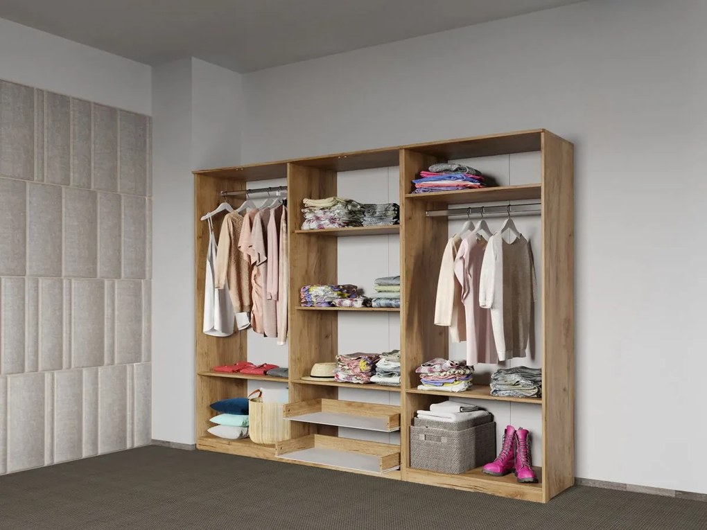 Set mobila dormitor 4 piese Stejar Levi C16