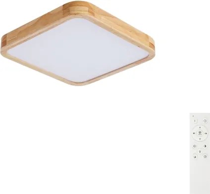 Brilagi - Corp de iluminat LED dimabil WOODLINE SQUARE LED/48W/230V, stejar 40x40 cm + telecomandă