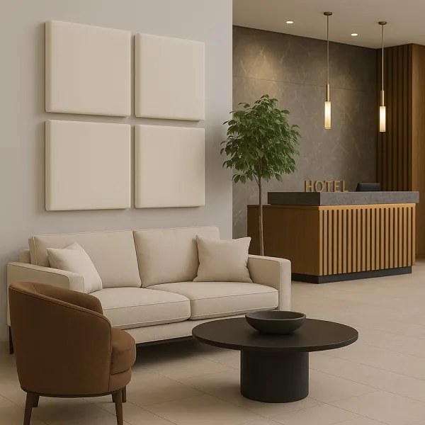 Panou acustic SILENCE 58x58 cm crem