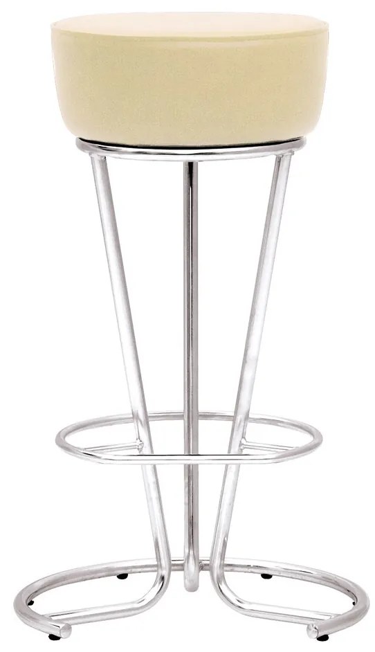 Scaun bar cafenea PINACOLADA Hoker, Crem piele ecologica