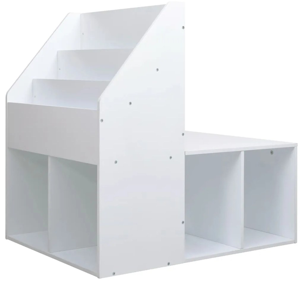 80285 vidaXL Dulap cu bancă pentru copii, alb, 60x78x78 cm, MDF