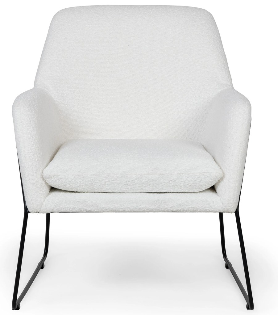 Fotoliu de design Culoare alb, MILAN