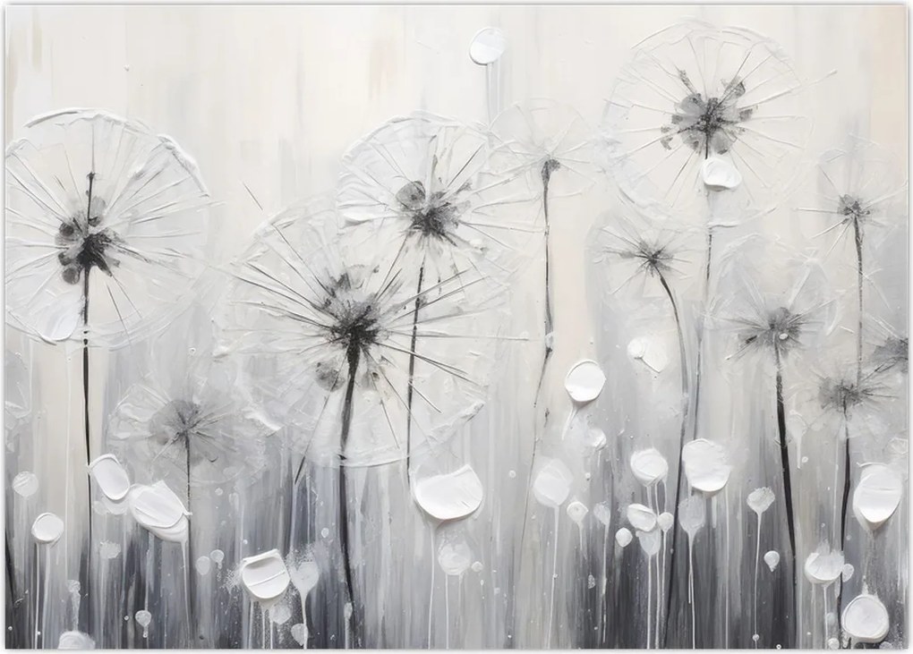 Tablou - Păpădii, pictură (70x50 cm)