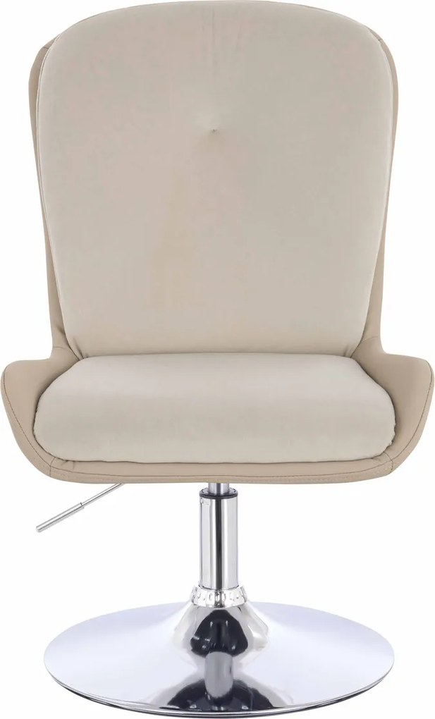 HR690N Scaun Velvet&amp;soft Piele Pu Cremos/Cremos Bază Cromata