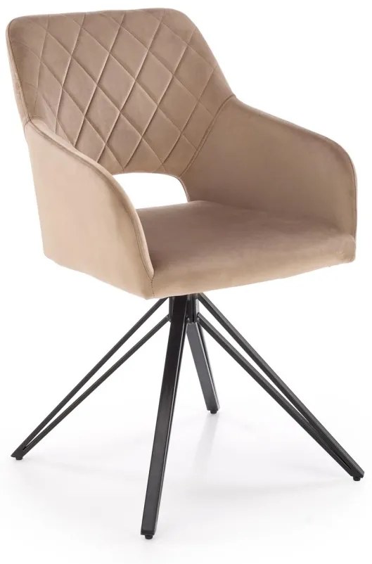 Scaun rotativ K535 velvet bej