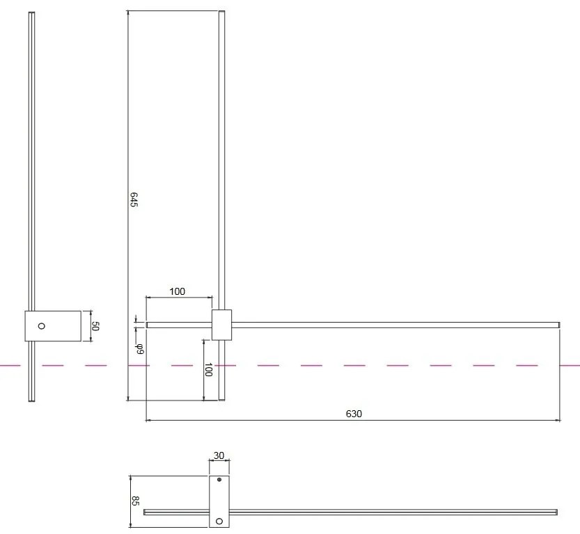 Aplica de perete LED design liniar Pars