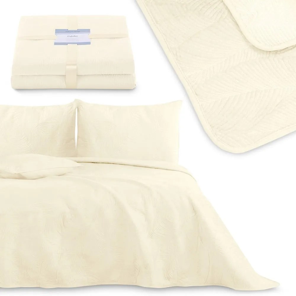Cuvertură crem pentru pat dublu 200x220 cm Palsha – AmeliaHome