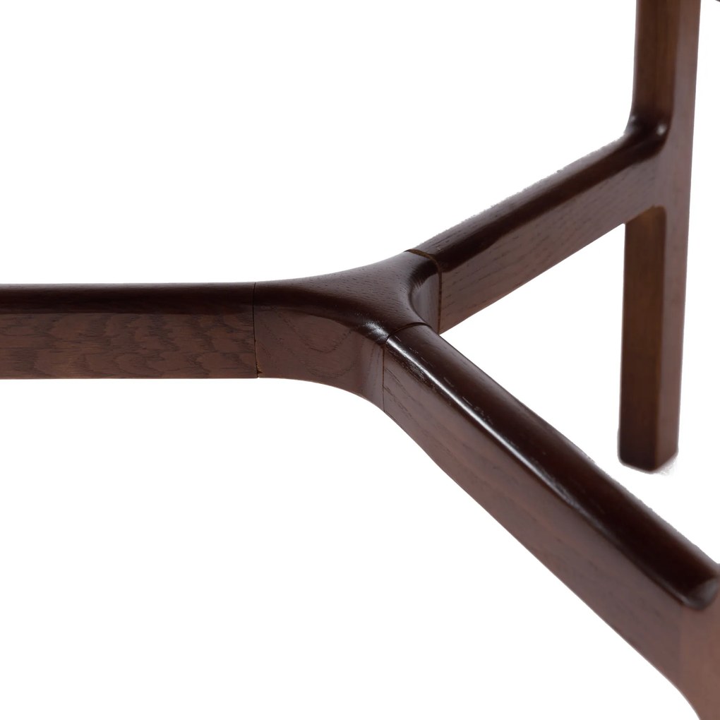 MAZZONI EXPORT BELLUNO Nuc Natural (Maro Închis) - MĂSUȚĂ DE CAFEA DIN LEMN Ø65 cm ROTUNDĂ MODERN CLASSIC