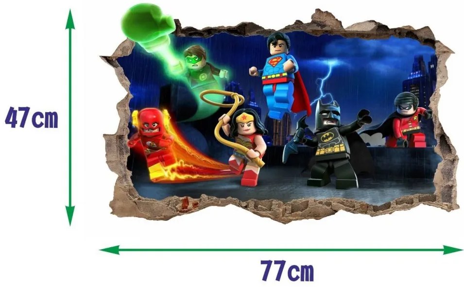 Autocolant de perete cu Lego Batman 47x77cm