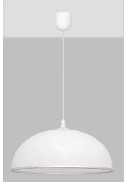 Lustră pe lanț CIRCLE 1xE27/15W/230V albă