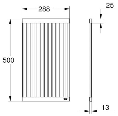 GROHE 40858SD0 - Scurgător pentru vase 500 × 288 mm, inox