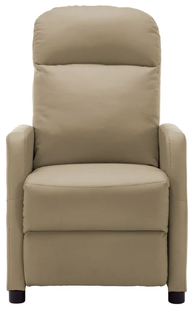 321358 vidaXL Fotoliu rabatabil, cappuccino, piele ecologică