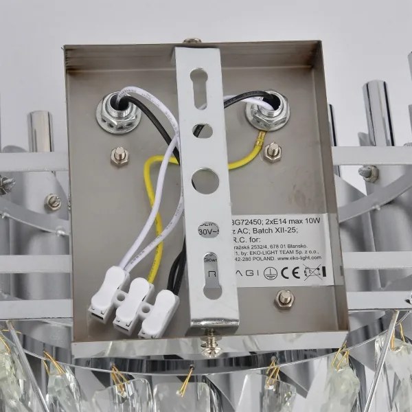 Brilagi - Aplica de perete ECLIPSE 2xE14/10W/230V argintie