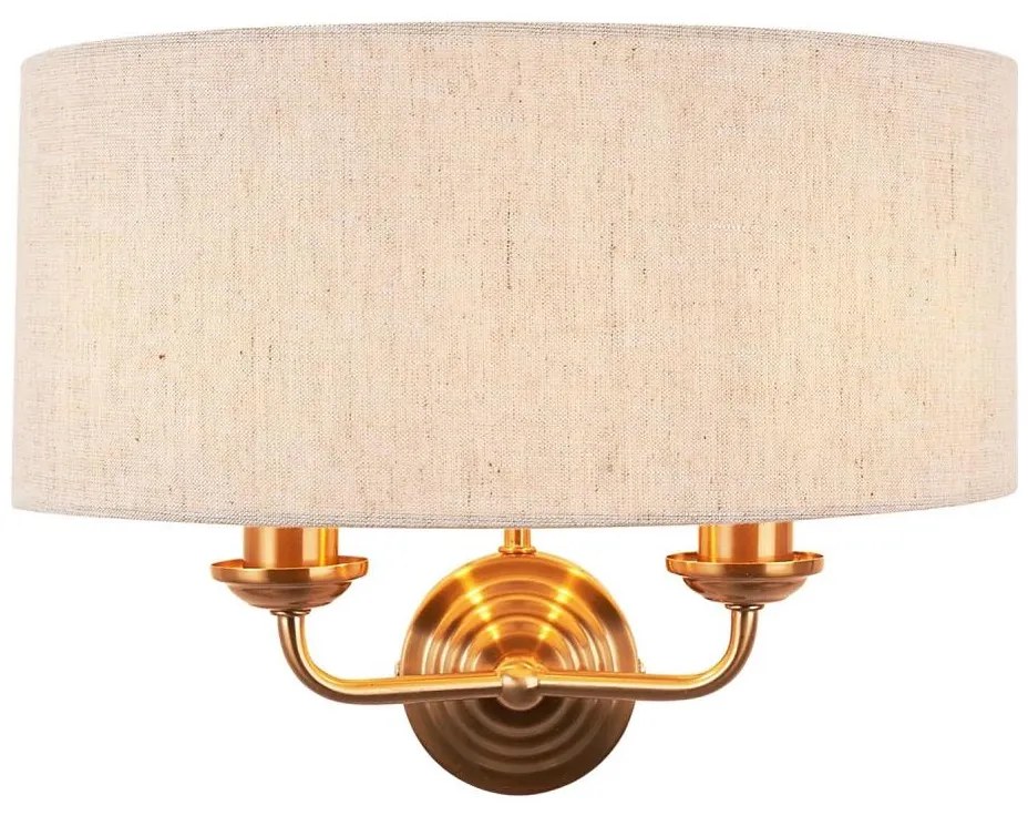 Aplică Endon 110726 HIGHCLERE 2xE14/40W/230V bej/alamă