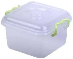 Cutie alimentară cu capac pătrată de 26 cm 6 l, Transparentă