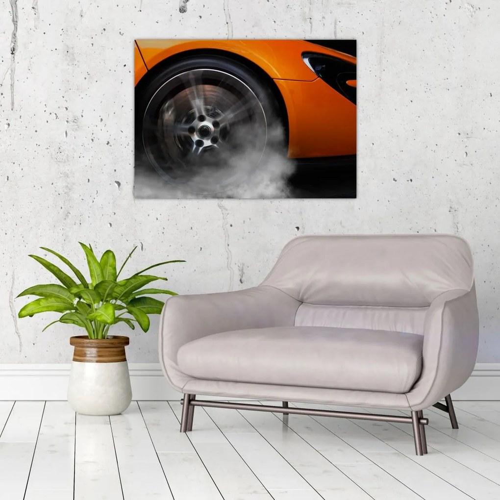 Tablou - Mașină sport portocalie (70x50 cm)
