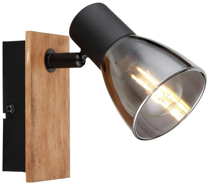 Aplica cu spot directionabil design modern CLAUDE negru, maro