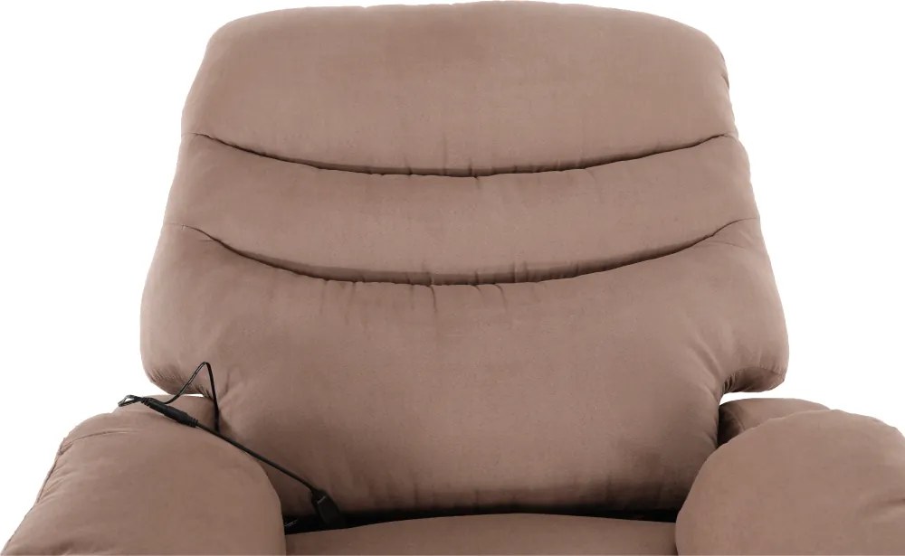 Fotoliu de masaj, reglabil, material textil grej TAUPE, LAMBERT