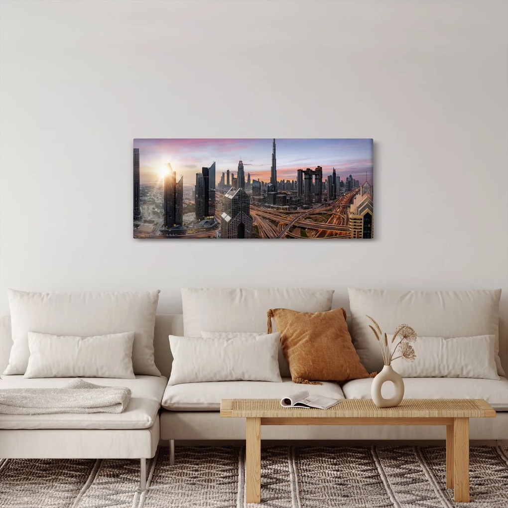 Tablou - Panorama din Dubai (120x50 cm)