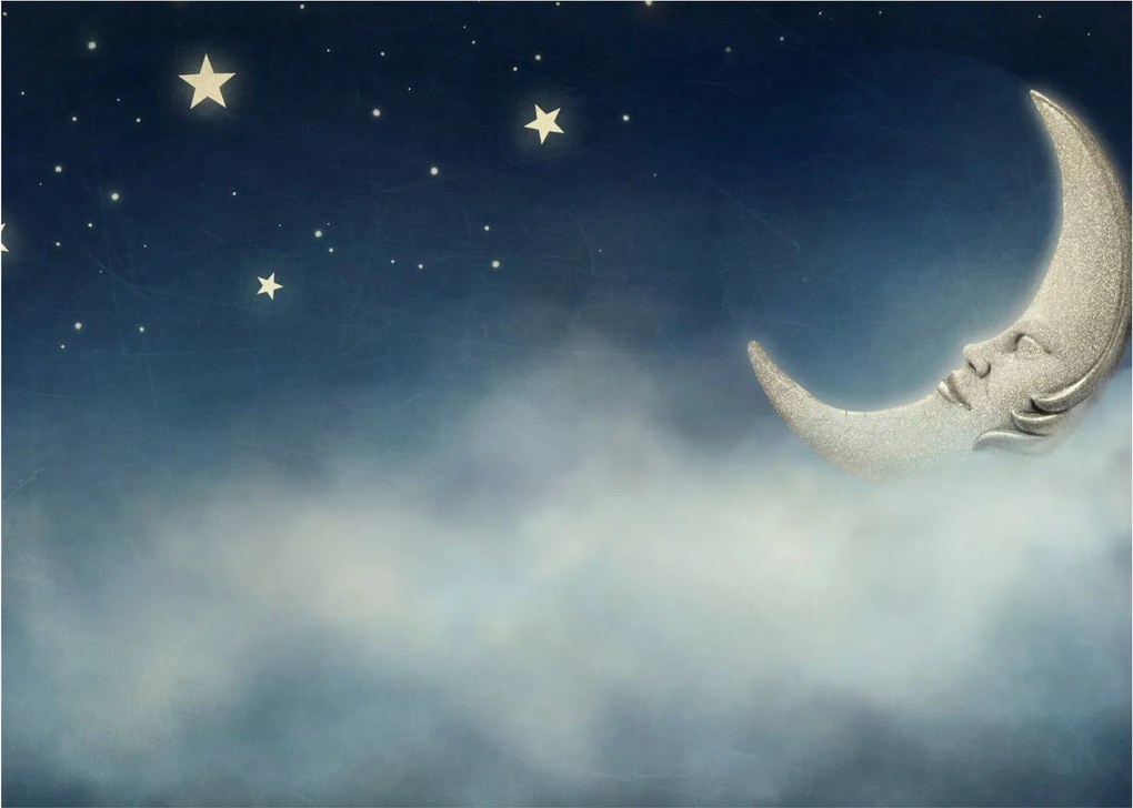 Tablou - Luna cu stele (70x50 cm)