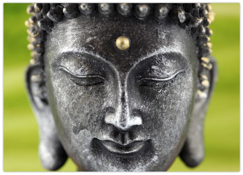 Tablou pe sticlă - Statuia lui Buddha II. (70x50 cm)