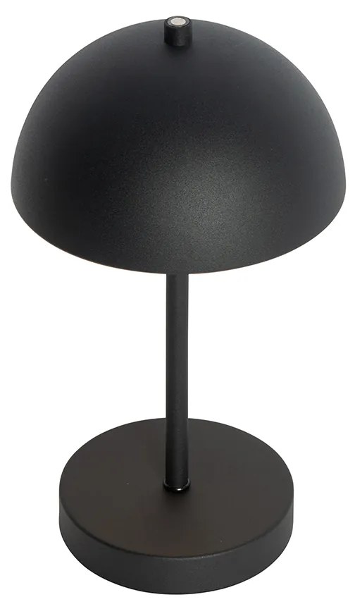 Lampă de masă de exterior neagră reîncărcabilă cu dimmer în 3 trepte - Keira