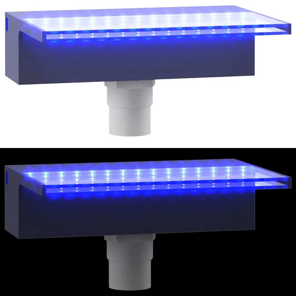 Deversor de cascada cu LED-uri RGB, acrilic, 30 cm 30 x 21 x 8 cm