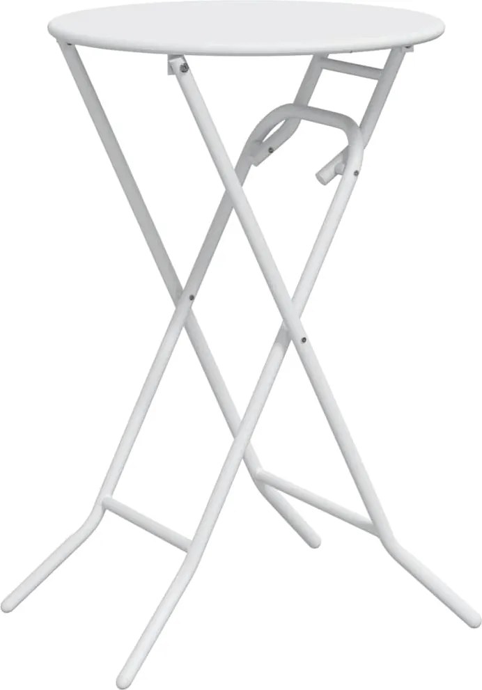 vidaXL Masă de Grădină Alb 50 x 50 x 72 cm Metal