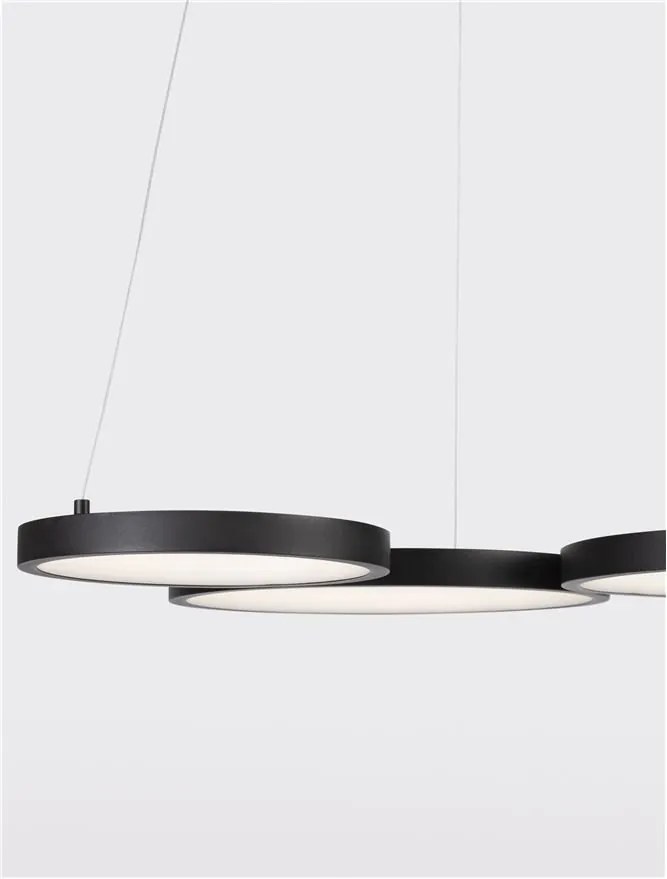 Lustra LED suspendata design modern MAGNUS R3 neagra