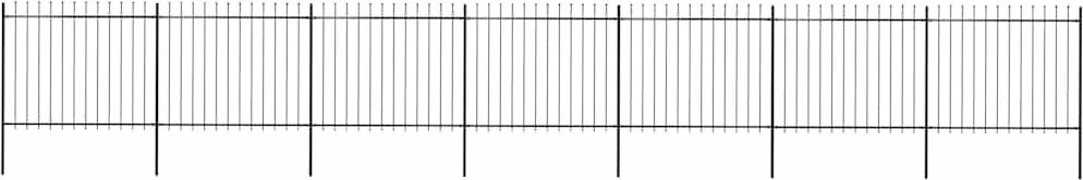 vidaXL Gard de grădină cu vârf tip suliță din oțel 1248x150 cm, negru